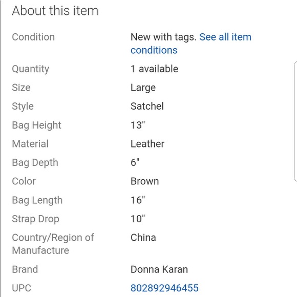 Brand New - Donna Karan NewYork Tote w/ Dust Cover - Picture 8 of 8